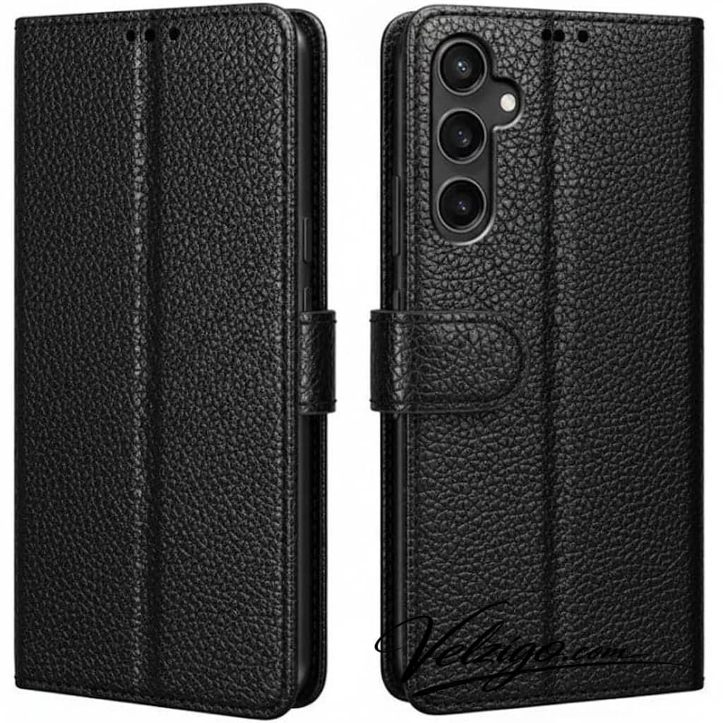 Étui portefeuille noir premium pour Samsung Galaxy S23, protection luxueuse avec compartiments cartes intégrés - Accessoire haut de gamme