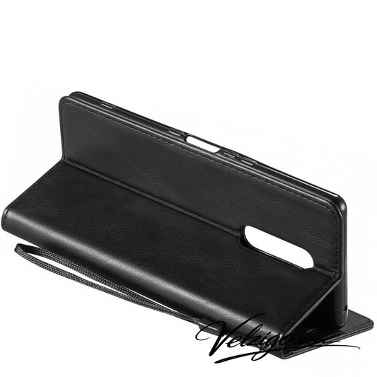 Étui portefeuille noir élégant pour Sony Xperia 1, protection complète avec compartiments cartes - Accessoire mobile premium