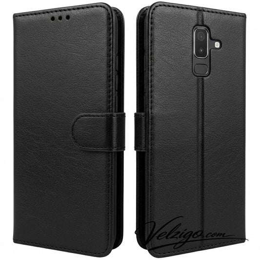 Étui portefeuille élégant pour Samsung Galaxy J8 2018, protection complète avec compartiments cartes - Accessoire mobile premium