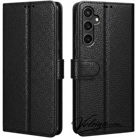 Étui portefeuille noir premium pour Samsung Galaxy S23, protection luxueuse avec compartiments cartes intégrés - Accessoire haut de gamme